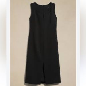 Banana republic factory split neck sheath midi dress